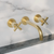 Swiss Madison Ivy 8" Widespread Double Cross-Handle Wall Mount Bathroom Faucet - Brushed Gold - SM-BF62BG