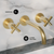 Swiss Madison Ivy 8" Widespread Double Cross-Handle Wall Mount Bathroom Faucet - Brushed Gold - SM-BF62BG
