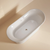 Swiss Madison Cascade 66" Double Slipper Soaking Freestanding Bathtub - Glossy White, Drain Included - SM-FB8601GW