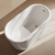 Swiss Madison Nanterre 51" Japanese Soaking Freestanding Bathtub - Glossy White, Drain Included - SM-FB9402GW