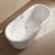 Swiss Madison Nanterre 68" Soaking Freestanding Bathtub - Glossy White, Drain Included - SM-FB9401GW