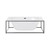 Swiss Madison Pierre 60" Soaking Freestanding Bathtub - Glossy White, Black Frame Included - SM-FB2701MB