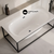 Swiss Madison Pierre 60" Soaking Freestanding Bathtub - Glossy White, Black Frame Included - SM-FB2701MB