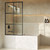 Swiss Madison Virage 34" x 58" Framed Fixed 3/8 in. (10mm) Clear Tempered Glass Tub Door with Black Matte Frame - SM-TD2401MB
