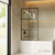 Swiss Madison  Virage 34" x 58" Framed Fixed 3/8 in. (10mm) Clear Tempered Glass Tub Door with Black Matte Frame - SM-TD2401MB