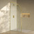 Swiss Madison Demi 34" x 76" Framed Fixed 3/8 in. (10mm) Clear Tempered Glass Shower Door with Gold Brushed Frame - SM-SD8901BG