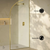 Swiss Madison  Demi 34" x 76" Framed Fixed 3/8 in. (10mm) Clear Tempered Glass Shower Door with Gold Brushed Frame - SM-SD8901BG