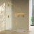 Swiss Madison  Demi 34" x 76" Framed Fixed 3/8 in. (10mm) Clear Tempered Glass Shower Door with Gold Brushed Frame - SM-SD8901BG