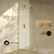 Swiss Madison  Demi 34" x 76" Framed Fixed 3/8 in. (10mm) Clear Tempered Glass Shower Door with Gold Brushed Frame - SM-SD8901BG