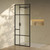 Swiss Madison  Leiden 34" x 78" Framed Fixed 3/8 in. (10mm) Frosted Tempered Glass Shower Door with Matte Black Frame - SM-SD9101MB