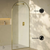 Swiss Madison  Porte 34" x 76" Framed Fixed 3/8 in. (10mm) Clear Tempered Glass Shower Door with Gold Brushed Frame - SM-SD9001BG
