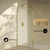 Swiss Madison  Porte 34" x 76" Framed Fixed 3/8 in. (10mm) Clear Tempered Glass Shower Door with Gold Brushed Frame - SM-SD9001BG