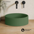 Swiss Madison  Lisse 14.5" Concrete Round Vessel Sink - Matte Royal Green - SM-VSC110RR