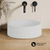 Swiss Madison  Lisse 14.5" Concrete Round Vessel Sink - Matte White - SM-VSC110MW