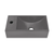 Swiss Madison  Lisse 16" Concrete Rectangle Wall-Mounted Sink with Left Side Faucet Mount - Matte Dark Gray - SM-WS6301MG