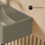 Swiss Madison  Lisse 16" Concrete Rectangle Wall-Mounted Sink with Left Side Faucet Mount - Matte Taupe - SM-WS6301MU