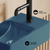 Swiss Madison  Lisse 16" Concrete Rectangle Wall-Mounted Sink with Right Side Faucet Mount - Matte Royal Blue - SM-WSC111RU
