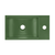 Swiss Madison  Lisse 16" Concrete Rectangle Wall-Mounted Sink with Right Side Faucet Mount - Matte Royal Green - SM-WSC111RR