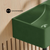 Swiss Madison  Lisse 16" Concrete Rectangle Wall-Mounted Sink with Right Side Faucet Mount - Matte Royal Green - SM-WSC111RR