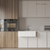 Swiss Madison Elegance 33" Single Basin Fireclay Farmhouse Kitchen Sink - Glossy White - SM-FS3802GW