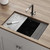 Ruvati Solid Composite Cutting Board for RVG2310 Workstation Sink - RVA1231CR