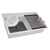 Ruvati 15 x 13 inch Textured Gray Finish Cutting Board With Dish Plate Caddy for Workstation Sinks - RVA1226GR