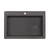 Ruvati 33 x 22 inch epiGranite Drop-in Topmount Granite Composite Quartz Single Bowl Kitchen Sink - Urban Gray - RVG1033UG