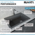 Ruvati 33 x 22 inch epiGranite Drop-in Topmount Granite Composite Quartz Single Bowl Kitchen Sink - Urban Gray - RVG1033UG