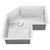 Ruvati Renato Corner Workstation Stainless Steel Undermount Kitchen Sink - RVH8410ST