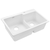 Ruvati 33 x 22 inch epiGranite Drop-in Topmount Granite Composite Quartz Double Bowl Kitchen Sink - Arctic White - RVG1347WH