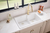 Ruvati 33 x 22 inch epiGranite Drop-in Topmount Granite Composite Quartz Double Bowl Kitchen Sink - Arctic White - RVG1347WH