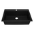 Ruvati 33-inch Drop-in Topmount Workstation Granite Composite Quartz Kitchen Sink - Midnight Black - RVG1303BK