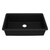 Ruvati 32 x 19 inch Granite Composite Quartz Undermount Single Bowl Kitchen Sink - Midnight Black - RVG2083BK