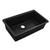Ruvati 32 x 19 inch Granite Composite Quartz Undermount Single Bowl Kitchen Sink - Midnight Black - RVG2083BK