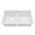 Ruvati 32-inch Undermount Workstation Granite Composite Quartz Kitchen Sink 50/50 Double Bowl - Arctic White - RVG2343WH