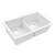 Ruvati 32-inch Undermount Workstation Granite Composite Quartz Kitchen Sink 50/50 Double Bowl - Arctic White - RVG2343WH