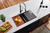 Ruvati 32-inch Undermount Workstation Granite Composite Quartz Kitchen Sink 50/50 Double Bowl - Midnight Black - RVG2343BK