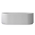 Ruvati 59-inch Fluted Freestanding Soaking Bathtub epiStone Solid Surface Modern Matte White - RVB6799WH