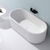 Ruvati 59-inch Fluted Freestanding Soaking Bathtub epiStone Solid Surface Modern Matte White - RVB6799WH