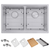 Ruvati 31-inch Undermount 50/50 Double Bowl Workstation 16 Gauge Stainless Steel Kitchen Sink - RVM5239