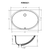 Ruvati 19 x 15 inch Undermount Bathroom Sink White Oval Porcelain Ceramic with Overflow - RVB0621