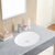 Ruvati 19 x 15 inch Undermount Bathroom Sink White Oval Porcelain Ceramic with Overflow - RVB0621