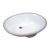 Ruvati 19 x 15 inch Undermount Bathroom Sink White Oval Porcelain Ceramic with Overflow - RVB0621