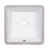 Ruvati 11 x 11 inch Undermount Bathroom Vanity Sink White Square Porcelain Ceramic with Overflow - RVB0742