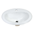 Ruvati 15-1/2 x 11-1/4 inch Drop In Topmount Bathroom Sink White Oval Porcelain Ceramic with Overflow - RVB0861