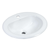 Ruvati 15-1/2 x 11-1/4 inch Drop In Topmount Bathroom Sink White Oval Porcelain Ceramic with Overflow - RVB0861