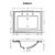 Ruvati 16-1/2 x 11 inch Drop In Topmount Bathroom Vanity Sink White Rectangular Porcelain Ceramic with Overflow - RVB0873