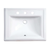 Ruvati 16-1/2 x 11 inch Drop In Topmount Bathroom Vanity Sink White Rectangular Porcelain Ceramic with Overflow - RVB0873