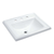 Ruvati 16-1/2 x 11 inch Drop In Topmount Bathroom Vanity Sink White Rectangular Porcelain Ceramic with Overflow - RVB0873