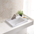 Ruvati 16-1/2 x 11 inch Drop In Topmount Bathroom Vanity Sink White Rectangular Porcelain Ceramic with Overflow - RVB0873